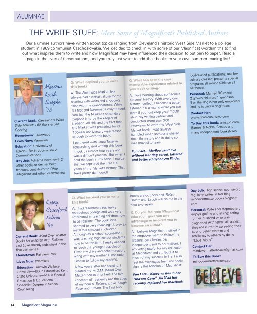 Magnificat Magazine–Summer 2013 - Magnificat High School