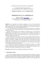 PROPERTIES OF CO2 AS A REFRIGERANT - Centro Studi Galileo