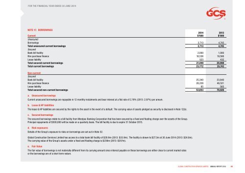 GCS ANNUAL REPORT 2014