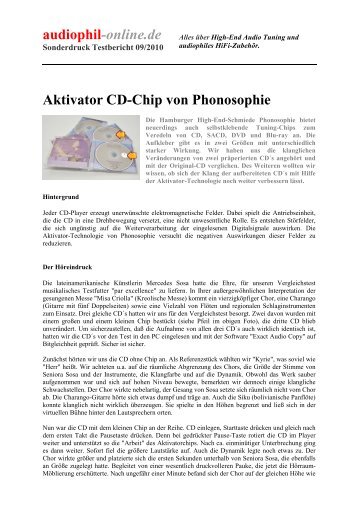 audiophil-online.de Aktivator CD-Chip von Phonosophie