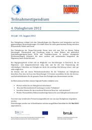 3. Dialogforum â Summer School 2011 - Der Begegnungsfonds