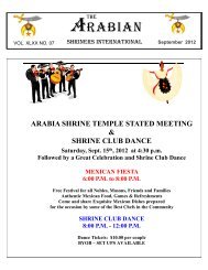 September 2012 Arabian Newsletter - Arabia Shrine Temple