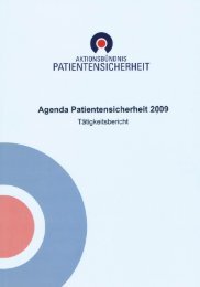 Agenda Patientensicherheit 2009 - AktionsbÃ¼ndnis ...