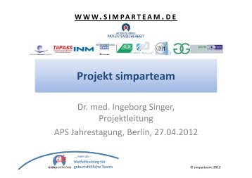 Projekt simparteam - AktionsbÃ¼ndnis Patientensicherheit