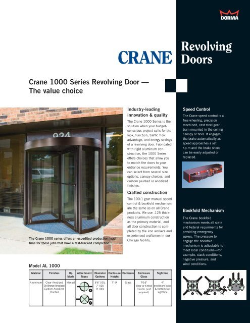 Brochure Eastern Door Service