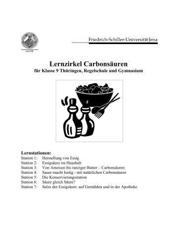 Lernzirkel Carbonsäuren - NaT-Netz Thüringen