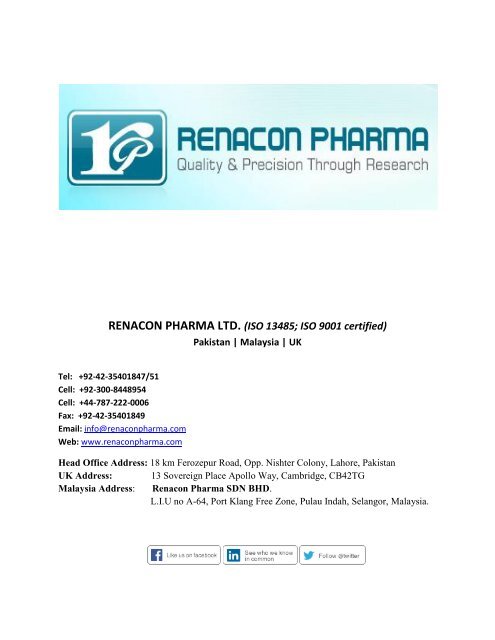 RENACON PHARMA LTD.