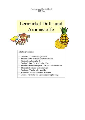 Lernzirkel Duft- und Aromastoffe