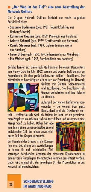 Das einzigartige Main - Main-Quiltfestival