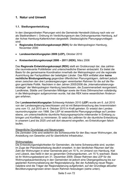 regenerative Energieanlagen in HU - Gemeinde Henstedt-Ulzburg