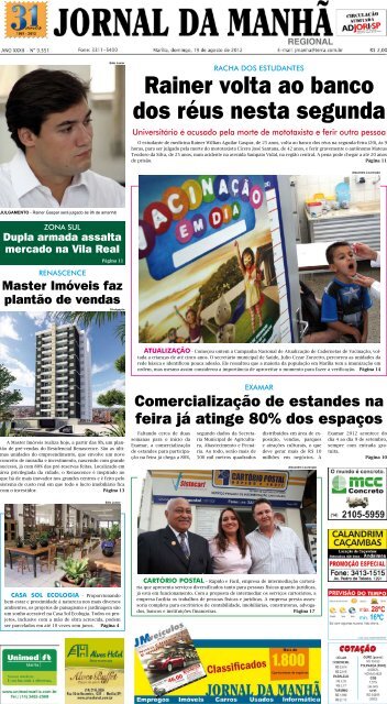 Rainer volta ao banco dos rÃ©us nesta segunda - Jornal da ManhÃ£