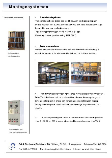 Folder montagestellingen - Brink Techniek