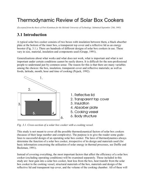 Thermodynamic Review of Solar Box Cookers - nocookie.net