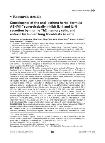 Research Article Constituents of the anti-asthma herbal formula ...