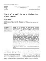 What is left to justify the use of chlorhexidine in hand hygiene? - CCIH