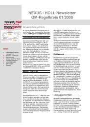 NEXUS / HOLL Newsletter QM-Regelkreis 01/2008