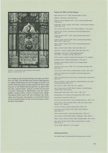 1983 Herausgegeben von der Landzunft Regan Regensdorf