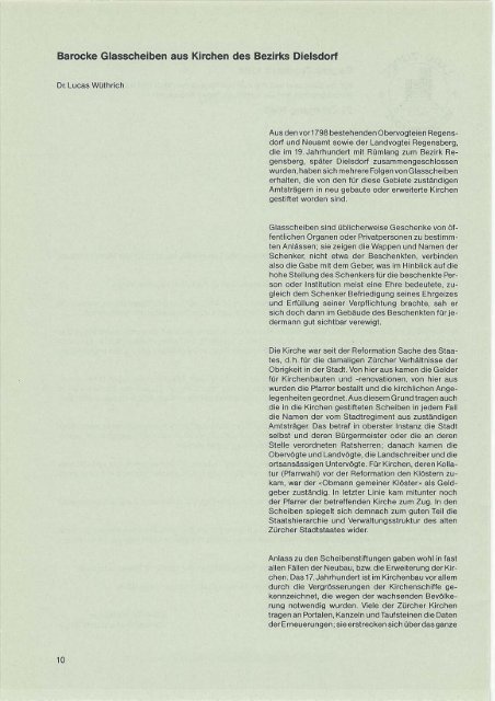 1983 Herausgegeben von der Landzunft Regan Regensdorf