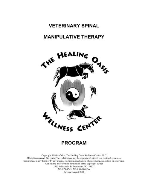 veterinary spinal manipulative therapy program - Healing Oasis ...