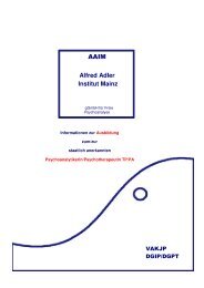 AAIM Alfred Adler Institut Mainz AAIM Alfred Adler Institut Mainz