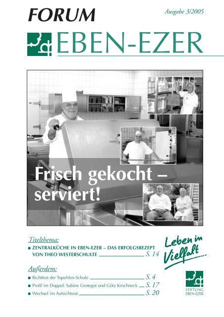 Frisch gekocht â€“ serviert! - Stiftung Eben-Ezer
