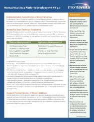 MontaVista Linux Platform Development Kit 5.0 datasheet