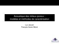 Acoustique des milieux poreux : modÃ¨les et mÃ©thodes de ... - SFA