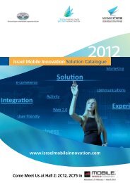Israel Mobile Innovation Solution Catalogue - Israeli-South African ...