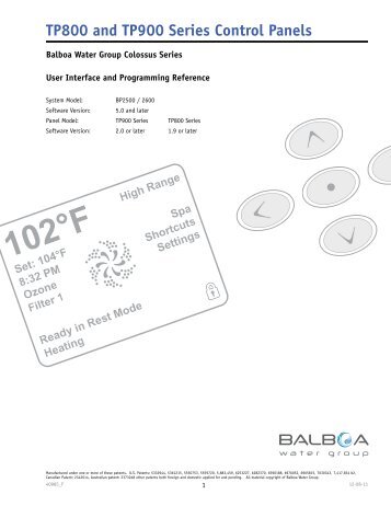 User Guide - TP800 and TP900 Series Control Panels