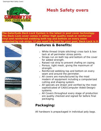 GatorHyde Mesh Safety Covers - Imperial Pools