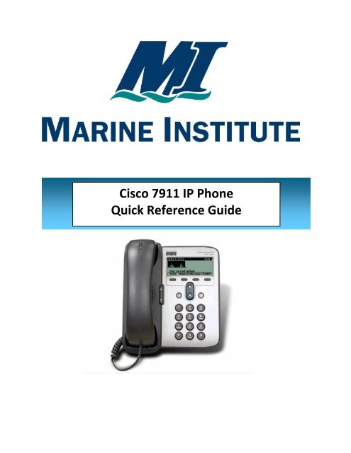 Cisco 7911 guide