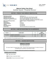 Material Safety Data Sheet SeaKlear Aquaria: Phosphate Remover