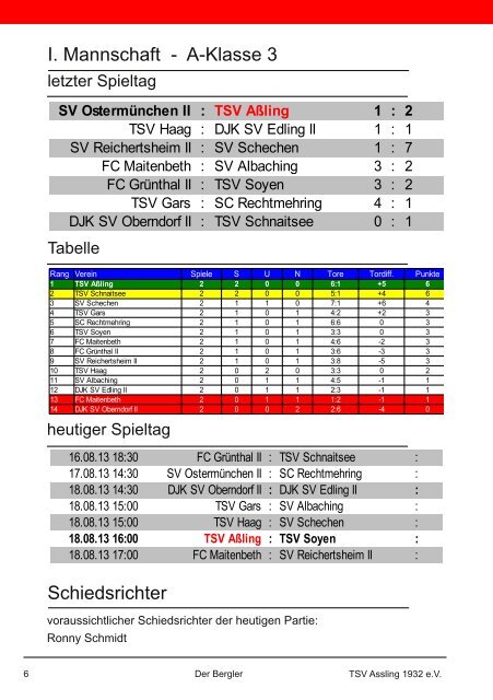 Der Bergler II - TSV Assling