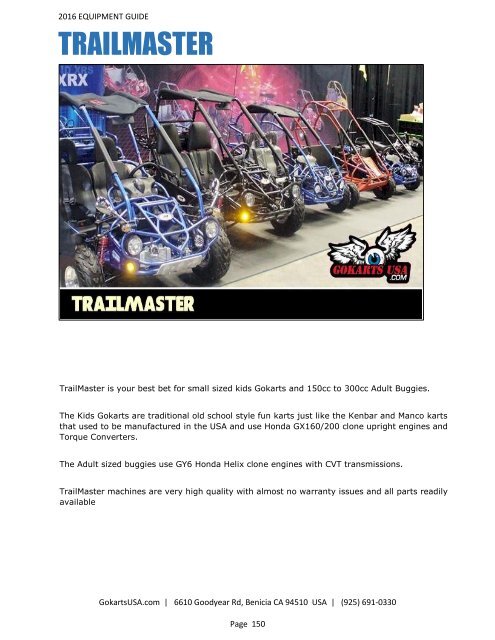 GokartsUSA-2016 Catalog - Go Karts | Mini Bikes | ATV | plus 11,000 Parts