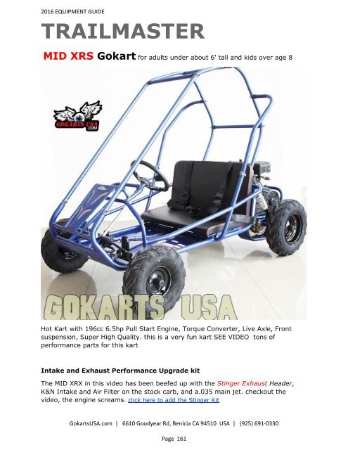 GokartsUSA-2016 Catalog - Go Karts | Mini Bikes | ATV | plus 11,000 Parts