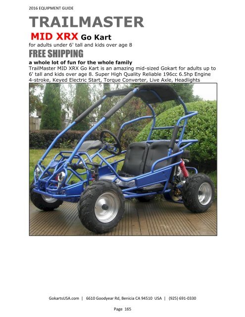 GokartsUSA-2016 Catalog - Go Karts | Mini Bikes | ATV | plus 11,000 Parts