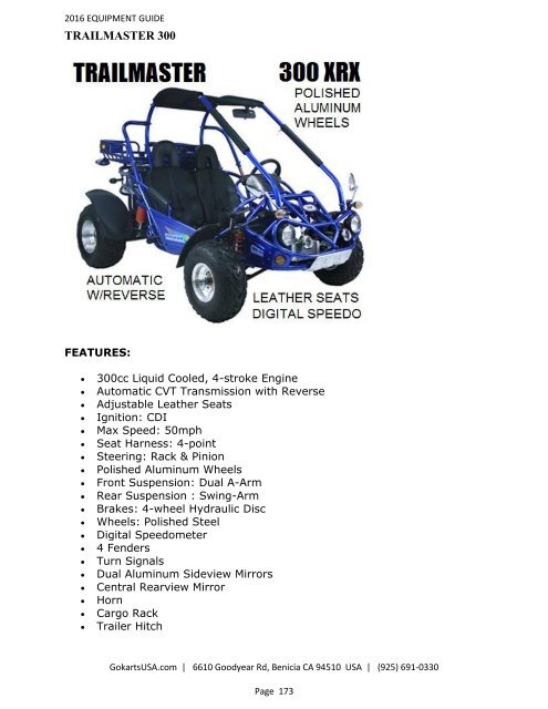 GokartsUSA-2016 Catalog - Go Karts | Mini Bikes | ATV | plus 11,000 Parts