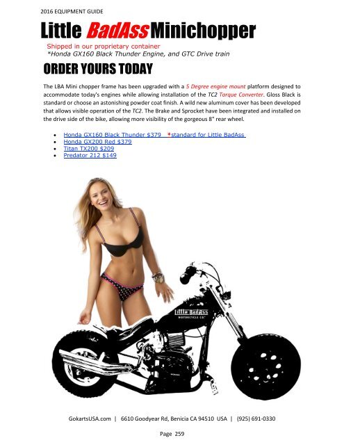 GokartsUSA-2016 Catalog - Go Karts | Mini Bikes | ATV | plus 11,000 Parts