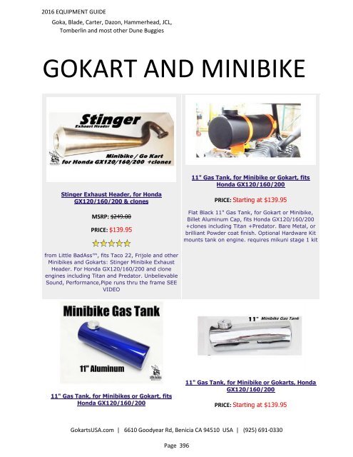 GokartsUSA-2016 Catalog - Go Karts | Mini Bikes | ATV | plus 11,000 Parts