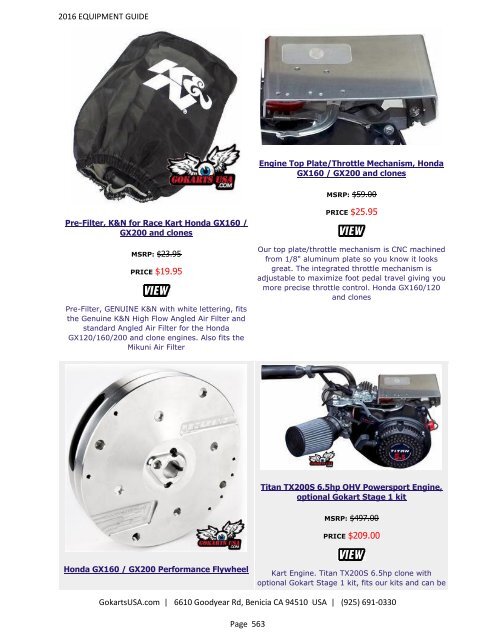 GokartsUSA-2016 Catalog - Go Karts | Mini Bikes | ATV | plus 11,000 Parts