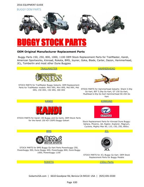 GokartsUSA-2016 Catalog - Go Karts | Mini Bikes | ATV | plus 11,000 Parts