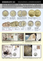 SONDERLISTE 323 - Verlag für Numisbriefe