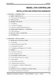 model 2704 controller installation and operation handbook - Soliton