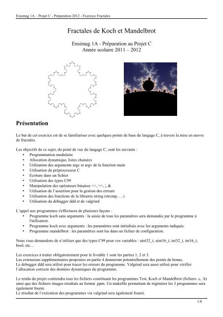 Fractales de Koch et Mandelbrot - Ensiwiki - Ensimag