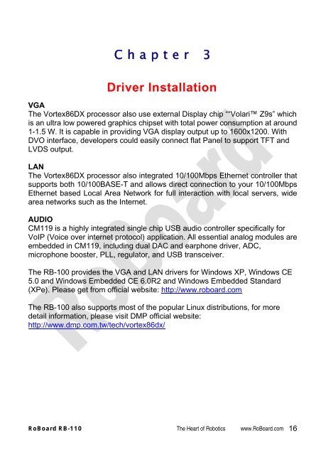 RB-110 Users Manual - RoBoard