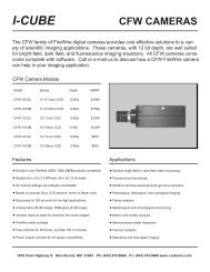 cfw cameras - I-cube Image Analysis and Processing