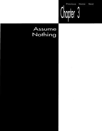 Assume nothing - GameDev.net