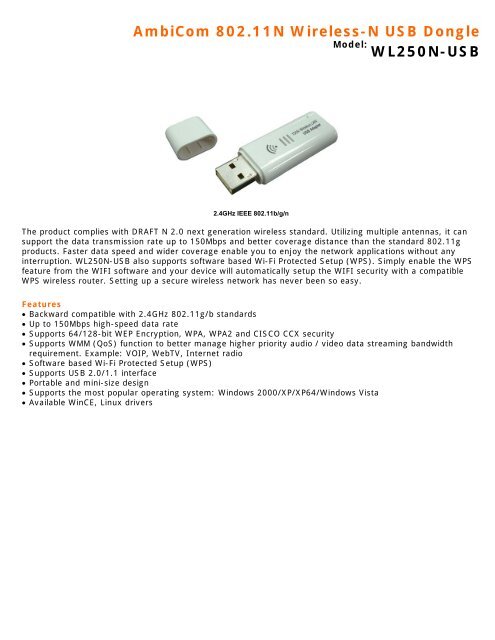 AMBICOM WL250N-USB TREIBER AMBICOM WL250N-USB DRIVERS DOWNLOAD