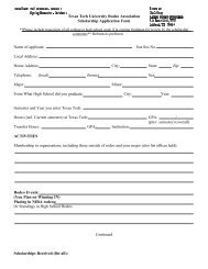 Download Rodeo Scholarship Form - Student Organizations - Texas ...