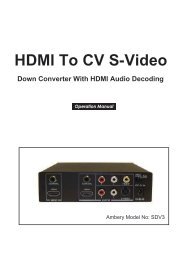 User Manual Of Ambery SDV3 Model